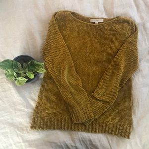 Cozy Mustard Chenille Sweater (Loft)